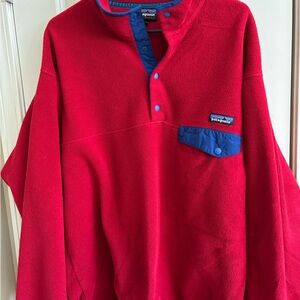 Patagonia Vintage (90’s) Red Pullover with Blue Accents